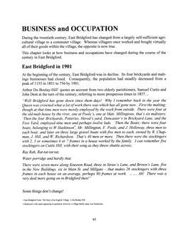 BUSINESS and OCCUPATION During the Twentieth Century
