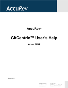 Gitcentric™ User's Help