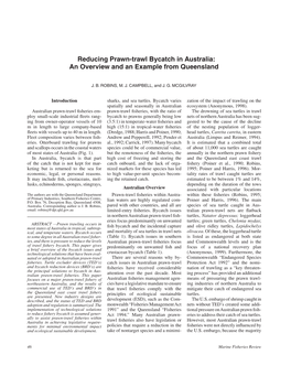 Reducing Prawn-Trawl Bycatch in Australia: an Overview and an Example from Queensland