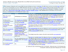 Summary of Benefits and Coverage Completed Example