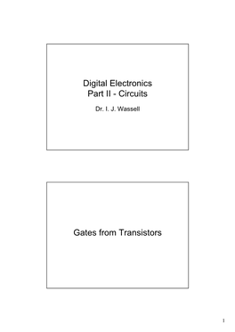 Digital Electronics Part II - Circuits