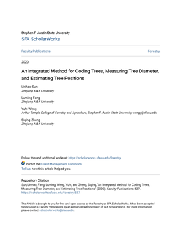 An Integrated Method for Coding Trees, Measuring Tree Diameter, and Estimating Tree Positions