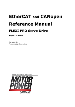 Ethercat and Canopen Reference Manual FLEXI PRO Servo Drive