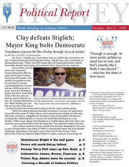 Clay Defeats Stiglich; Mayor King Bolts Democrats Treacherous Journey for Dan Parker Through ‘Cave of Snakes’ by BRIAN A