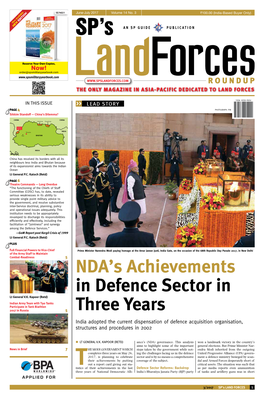 Nda's Achievements in Defence Sector in Three Years