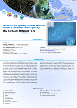 Dry Tortugas National Park - a SPAW Listed Site