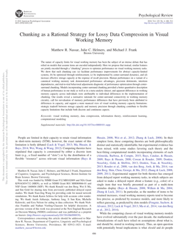 Chunking As a Rational Strategy for Lossy Data Compression in Visual Working Memory