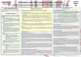 Environment Directorate Progress January