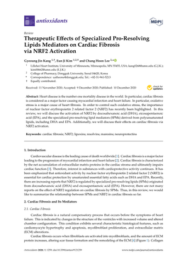 Therapeutic Effects of Specialized Pro-Resolving Lipids Mediators On