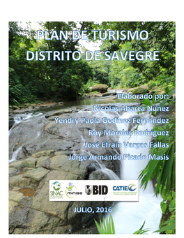 Plan De Turismo Distrito De Savegre