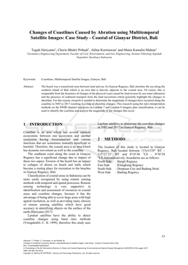 Changes of Coastlines Caused by Abration Using Multitemporal Satellite Images: Case Study - Coastal of Gianyar District, Bali