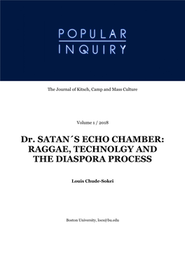 Dr. SATAN´S ECHO CHAMBER: RAGGAE, TECHNOLGY and the DIASPORA PROCESS