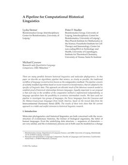 A Pipeline for Computational Historical Linguistics