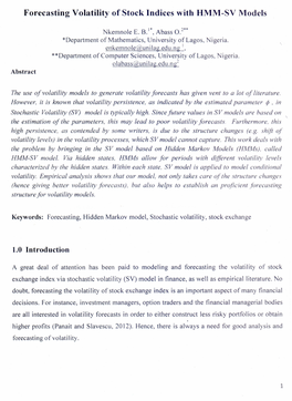 Forecasting Volatility of Stock Indices with HMM-SV Models