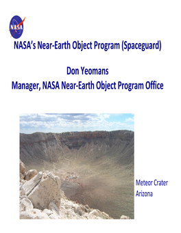 NASA's Near-Earth Object Program