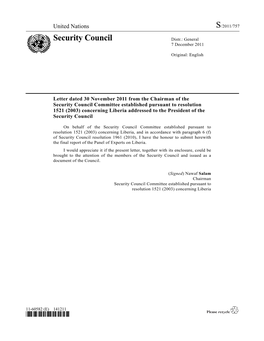 Report of the Panel of Experts on Liberia