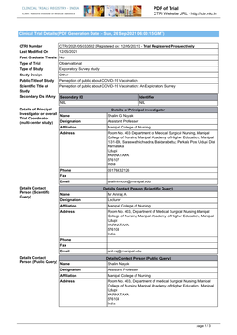 CTRI Trial Data