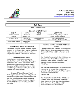 Tell Tales Issue 1 January 2007