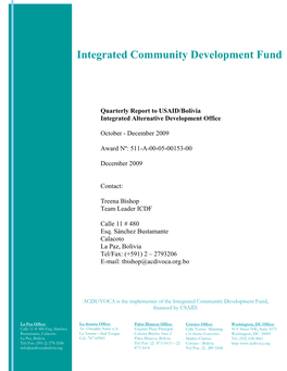 Integrated Community Development Fund