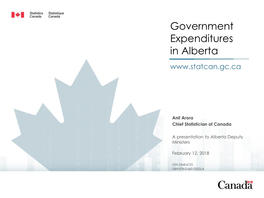 Government Expenditures in Alberta