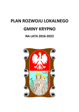 Plan Rozwoju Lokalnego Gminy Krypno Na Lata 2016-2023