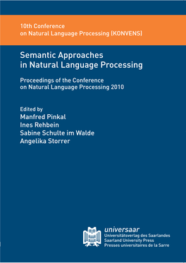 Semantic Approaches in Natural Language Processing