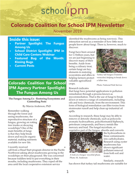Colorado Coalition for School IPM Newsletter | November 2019