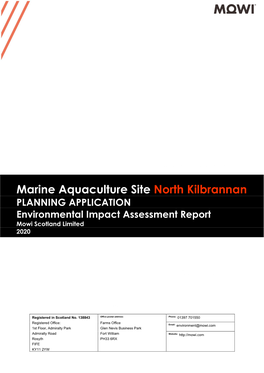 Marine Aquaculture Site North Kilbrannan