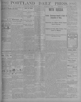 Portland Daily Press: September 7, 1900