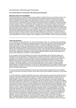 Joint Declaration 1993 (Downing St. Declaration)