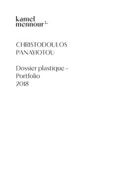 CHRISTODOULOS PANAYIOTOU Dossier Plastique