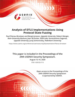 Analysis of DTLS Implementations Using Protocol State Fuzzing