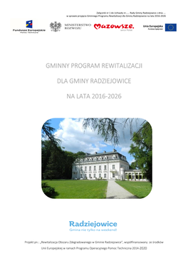 Załącznik Nr 1 Do Uchwały Nr…… Rady Gminy Radziejowice Z Dnia …