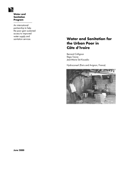 Water and Sanitation for the Urban Poor in Côte D'ivoire