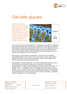 Oat Beta Glucans