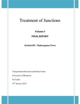 Treatment of Junctions