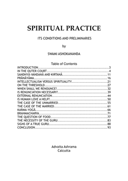 Spiritual Practice