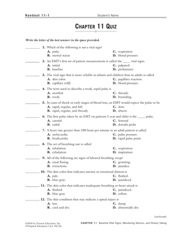 Chapter 11 Quiz