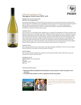 Kobrand Wine & Spirits | Sauvignon Friuli Grave DOC 2016
