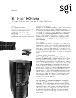SGI Origin 3000 Series Datasheet