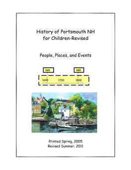 History of Portsmouth NH for Children-Revised