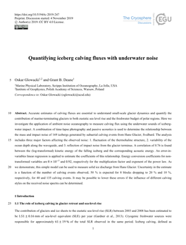 Quantifying Iceberg Calving Fluxes with Underwater Noise