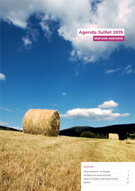 Agenda Juillet 2019 MONTAGNE ARDECHOISE