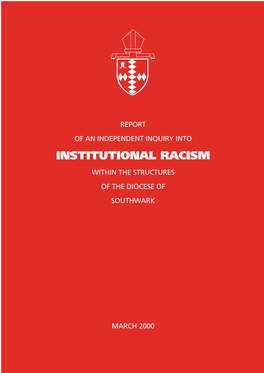 Diocese's Report on Institutional Racism
