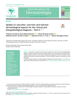 Update on Vasculitis: Overview and Relevant