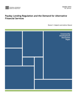 Payday Lending Regulation and the Demand for Alternative Financial Services