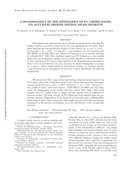 A Reassessment of the Kinematics of Pv Cephei