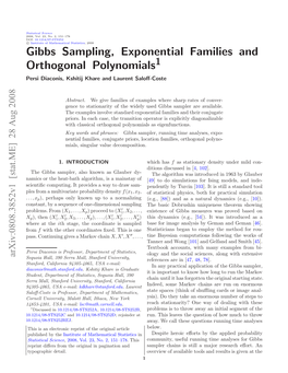 Gibbs Sampling, Exponential Families and Orthogonal Polynomials