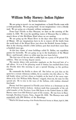 William Selby Harney: Indian Fighter by OLIVER GRISWOLD We Are Going to Travel-In Our Imaginations-A South Florida Route with a Vivid Personality