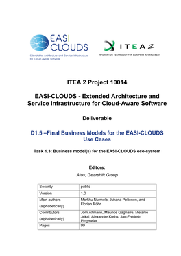 ITEA 2 Project 10014 EASI-CLOUDS